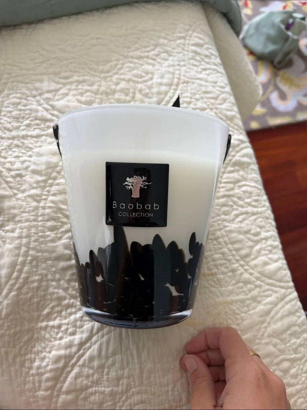 Baobab Collection Black Feathers Decorative Candle Box